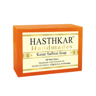 Hasthkar Handmades Glycerine Natural kesar saffron Soap 125Gm