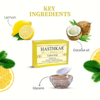 Hasthkar Handmades Glycerine Natural Lemon Soap 125Gm