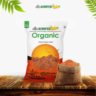 SIMFED Organic  Masoor Whole 500g / 1kg