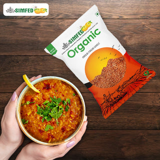 SIMFED Organic  Masoor Whole 500g / 1kg