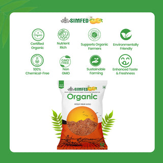 SIMFED Organic  Masoor Whole 500g / 1kg