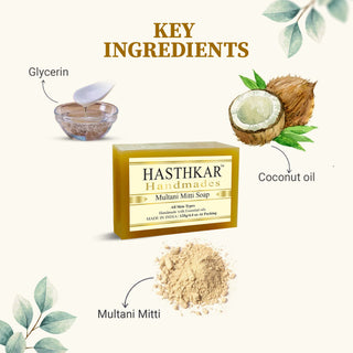 Hasthkar Handmades Glycerine Natural Multani Mitti Soap 125Gm