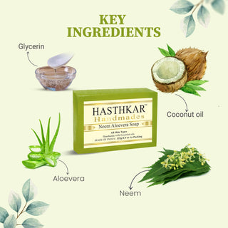 Hasthkar Handmades Glycerine Natural Neem aloevera Soap 125Gm