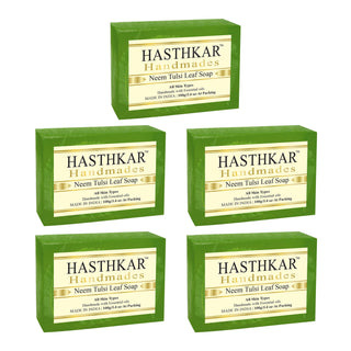 Hasthkar Handmades Glycerine Natural Neem tulsi leaf Soap 100Gm