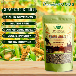 Organic Pearl Millet (Bajra) Whole Grain 2lbs/950g, Gluten Free Superfood