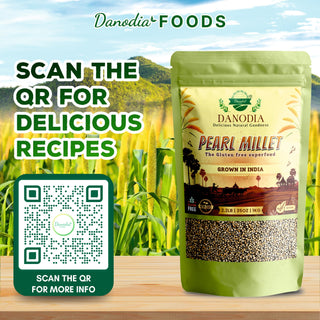 Organic Pearl Millet (Bajra) Whole Grain 2lbs/950g, Gluten Free Superfood