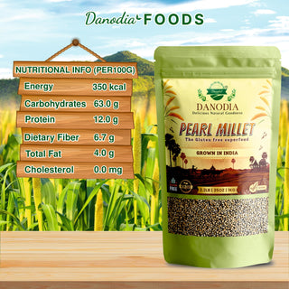 Organic Pearl Millet (Bajra) Whole Grain 2lbs/950g, Gluten Free Superfood