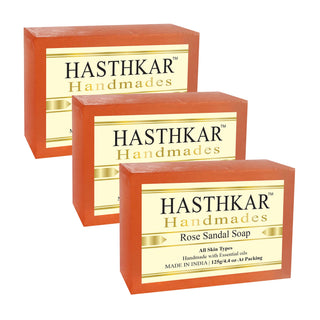 Hasthkar Handmades Glycerine Natural Rose sandal Soap 125Gm