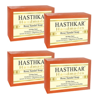 Hasthkar Handmades Glycerine Natural Rose sandal Soap 125Gm