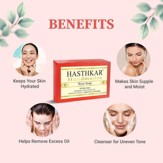 Hasthkar handmades rose bath soap men and women clean skin 