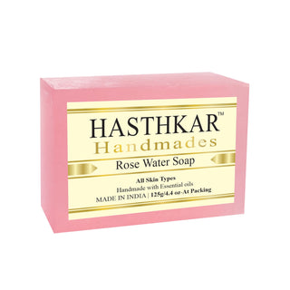 Hasthkar Handmades Glycerine Natural Rose water Soap 125Gm