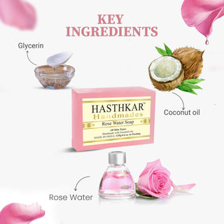 Hasthkar Handmades Glycerine Natural Rose water Soap 125Gm