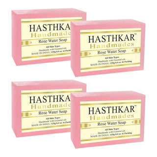 Hasthkar Handmades Glycerine Natural Rose water Soap 125Gm