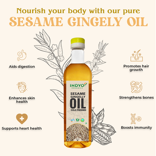 Indyo Organic Sesame (Ginggely)Oil 1 Ltr.