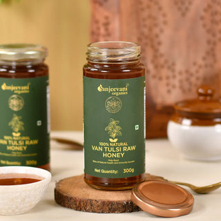 Sanjeevani Organic 100% Natural Van Tulsi Raw Honey 300g