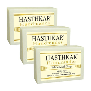 Hasthkar Handmades Glycerine Natural White musk Soap 125Gm