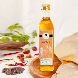 Adya Organics Kachi Ghani Yellow Mustard Oil